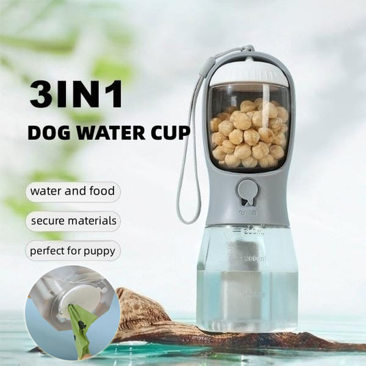 3-in-1 Portable Dog Water & Food Cup with Bag