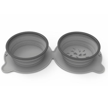 Portable Double Dog Bowl