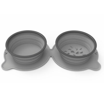Portable Double Dog Bowl