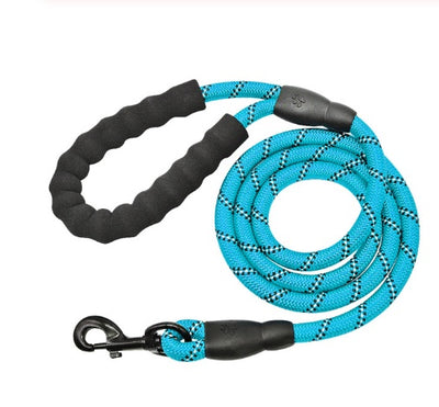 Reflective Nylon Dog Leash – Strong, Safe Walking Rope for All Dog Sizes