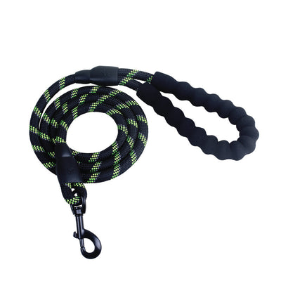 Reflective Nylon Dog Leash – Strong, Safe Walking Rope for All Dog Sizes