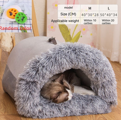 Portable Warm Pet Nest – Autumn & Winter Dog & Cat Bed