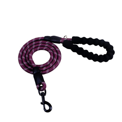 Reflective Nylon Dog Leash – Strong, Safe Walking Rope for All Dog Sizes