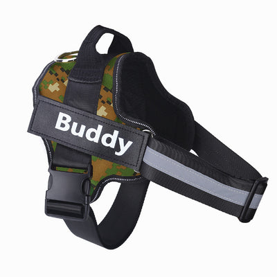No-Pull Reflective Adjustable Dog Harness – Personalized Custom Patch