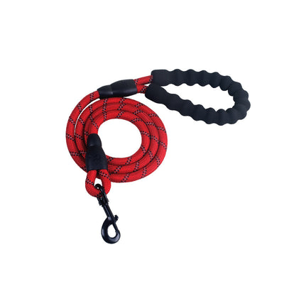 Reflective Nylon Dog Leash – Strong, Safe Walking Rope for All Dog Sizes