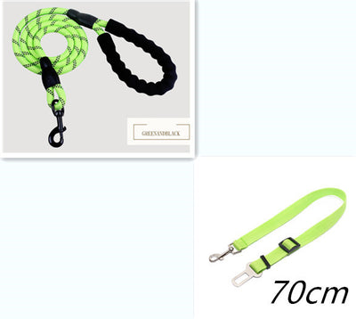 Reflective Nylon Dog Leash – Strong, Safe Walking Rope for All Dog Sizes
