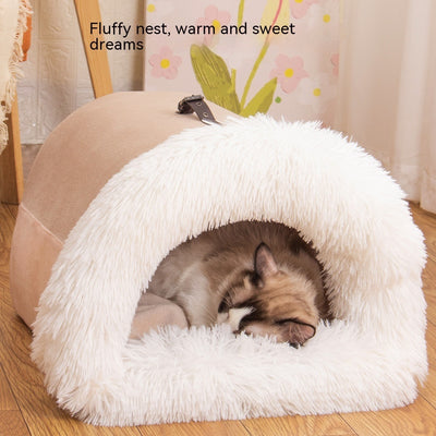 Portable Warm Pet Nest – Autumn & Winter Dog & Cat Bed