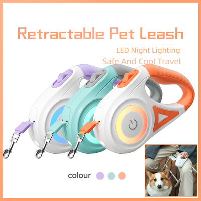 Retractable Dog Leash with Collar – Automatic Pet Traction Rope