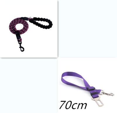 Reflective Nylon Dog Leash – Strong, Safe Walking Rope for All Dog Sizes