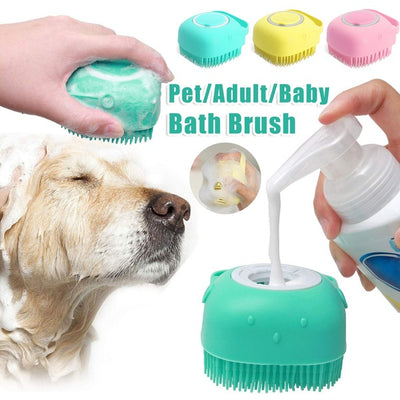 Silicone Dog & Cat Bath Massage Gloves – Grooming Brush