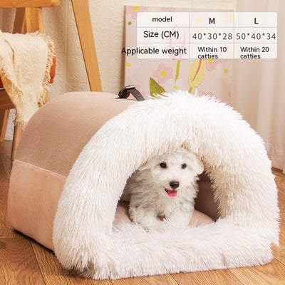 Portable Warm Pet Nest – Autumn & Winter Dog & Cat Bed