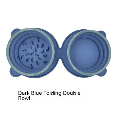 Portable Double Dog Bowl