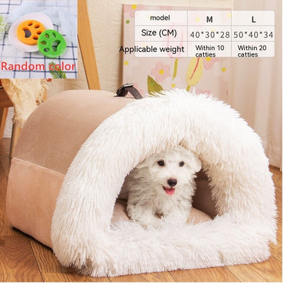 Portable Warm Pet Nest – Autumn & Winter Dog & Cat Bed