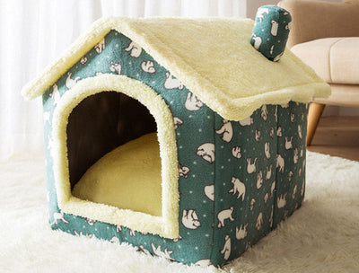 Foldable Dog House – Warm Cat & Dog Bed