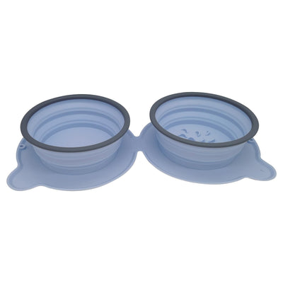 Portable Double Dog Bowl