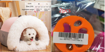 Portable Warm Pet Nest – Autumn & Winter Dog & Cat Bed