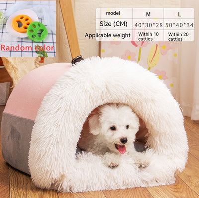 Portable Warm Pet Nest – Autumn & Winter Dog & Cat Bed