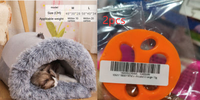 Portable Warm Pet Nest – Autumn & Winter Dog & Cat Bed