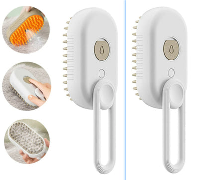3-in-1 Electric Pet Steam Brush – Cat & Dog Grooming Comb