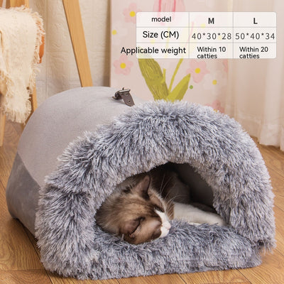 Portable Warm Pet Nest – Autumn & Winter Dog & Cat Bed