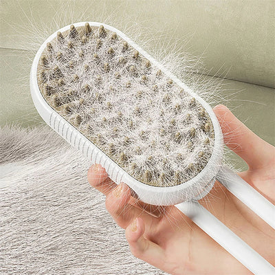 3-in-1 Electric Pet Steam Brush – Cat & Dog Grooming Comb
