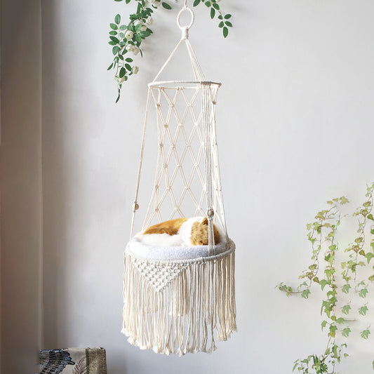 Macrame Hanging Cat Bed